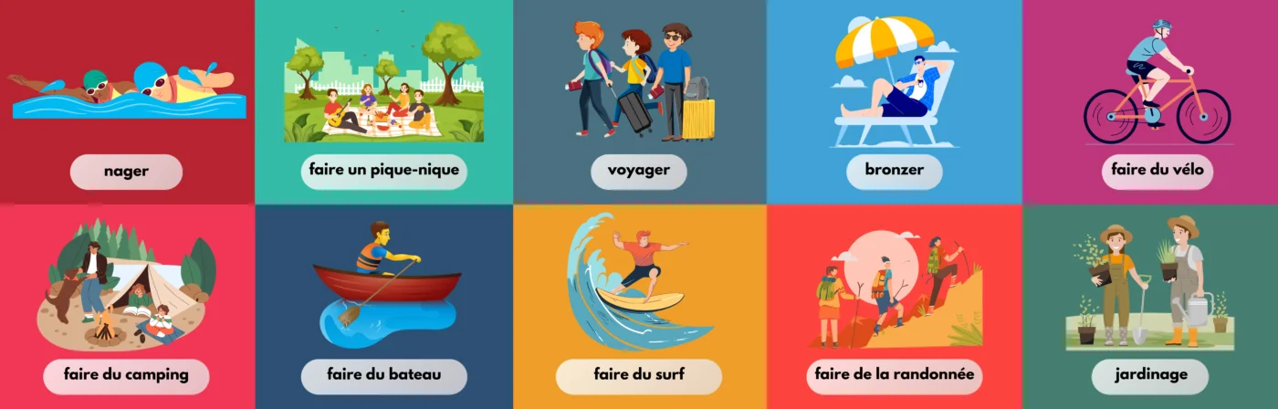 French Words for Summer Activities
