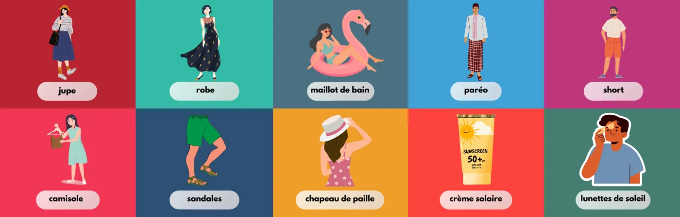 French Words for Summer Clothes and Accessories