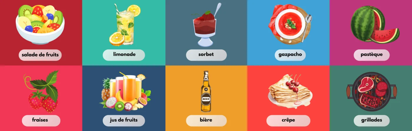 French Words for Summer Food and Drinks