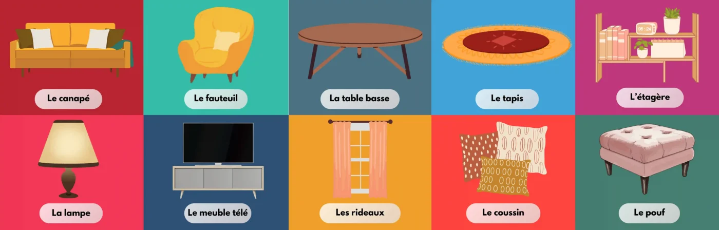 French Vocabulary for Living Room Furniture