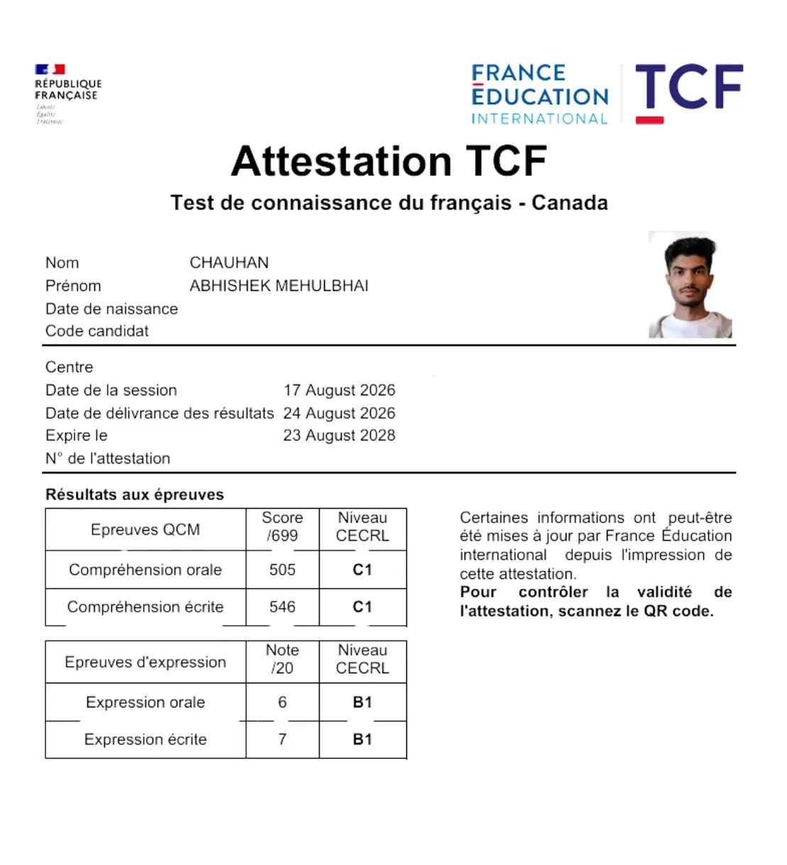 Abhishek's Result