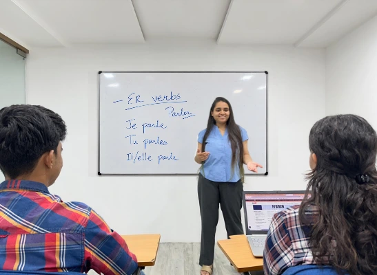 Vibha maam teaching 2 students